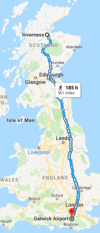 What UK airports has flights that travel to the United States of America